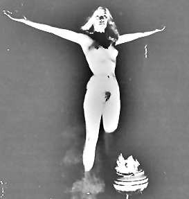 Naked Witch in Satanic Ritual
